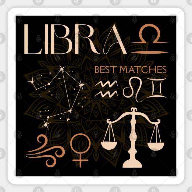 Libra Zodiac Sign Compatibility Celestial Astrology Sticker by TuncGK